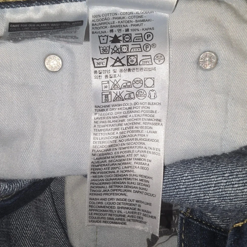 Levis 559 Relaxed Straight Jeans Mens 44x30 Dark Wash Denim Blue 01559-0004
